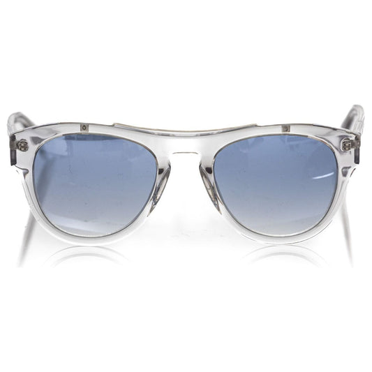 Frankie Morello White Acetate Men Sunglass Frankie Morello Dark Gray