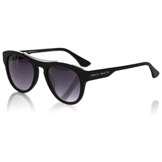 Frankie Morello Black Acetate Men Sunglass Frankie Morello Dark Slate Gray