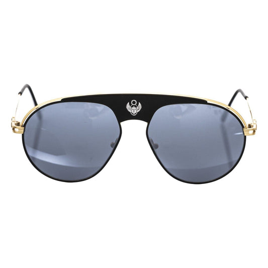 Frankie Morello Black Metallic Men's Sunglass Frankie Morello Light Slate Gray