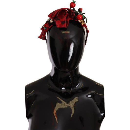 Dolce & Gabbana Exquisite Berry Crystal Embellished Diadem Dolce & Gabbana Black