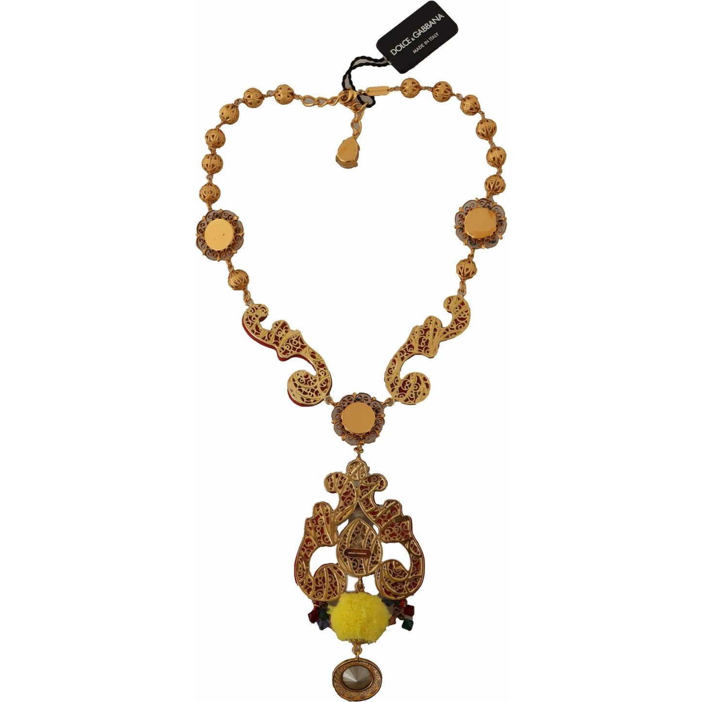 Dolce & Gabbana Multicolor Crystal Statement Necklace Necklace Dolce & Gabbana Sienna