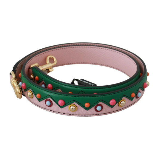 Dolce & Gabbana Elegant Multicolor Leather Shoulder Strap Dolce & Gabbana Rosy Brown