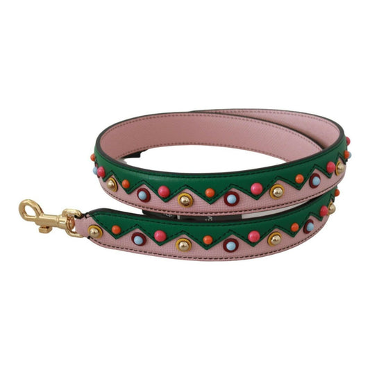 Dolce & Gabbana Elegant Multicolor Leather Shoulder Strap Dolce & Gabbana Rosy Brown