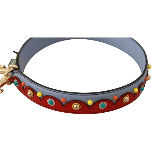 Dolce & Gabbana Elegant Multicolor Leather Shoulder Strap Dolce & Gabbana Dim Gray