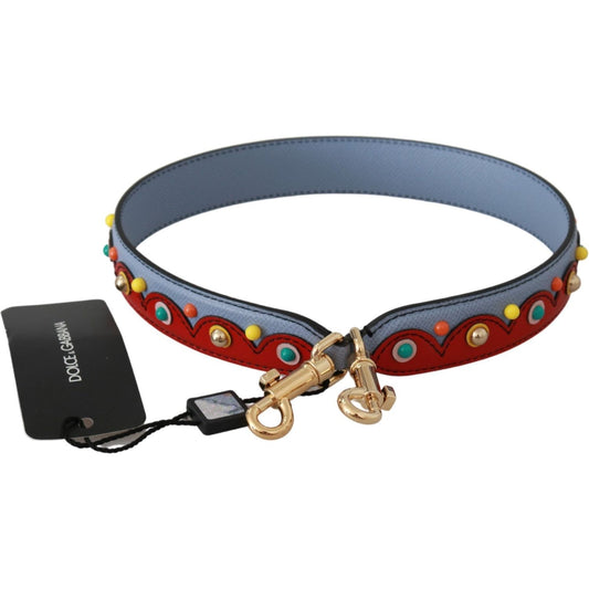 Dolce & Gabbana Elegant Multicolor Leather Shoulder Strap Dolce & Gabbana Dim Gray