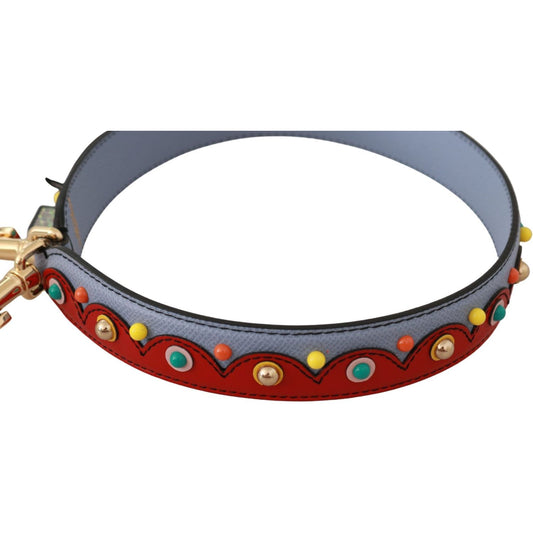 Dolce & Gabbana Elegant Multicolor Leather Shoulder Strap Dolce & Gabbana Dim Gray