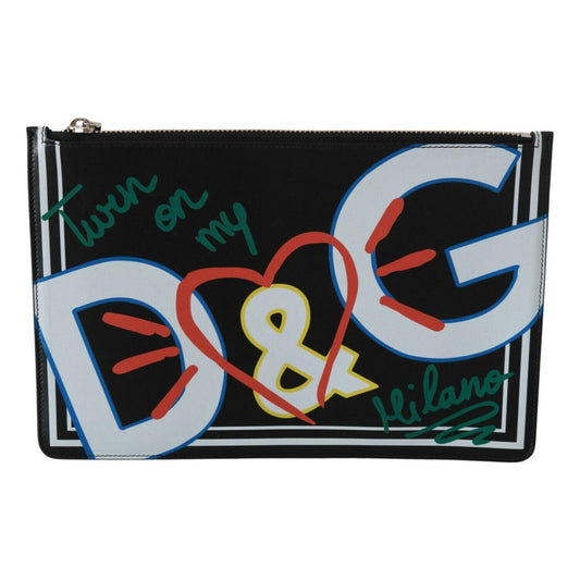 Dolce & Gabbana Elegant Black Leather Coin Wallet Dolce & Gabbana Black