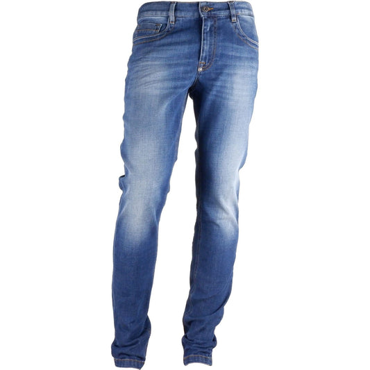 Bikkembergs Sleek Dark Blue Regular Fit Jeans Bikkembergs Dark Slate Blue