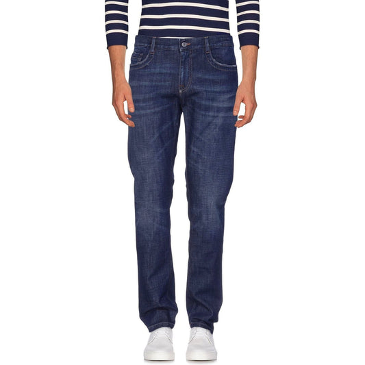 Bikkembergs Blue Cotton Men Jean Bikkembergs Dark Slate Gray