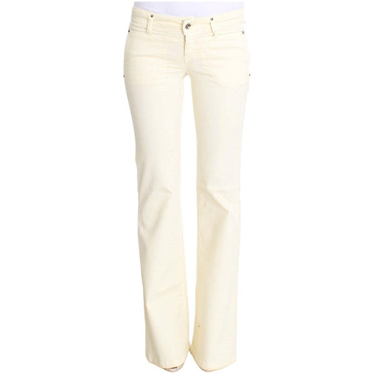 Costume National Chic Off-White Flared Designer Jeans Costume National Beige