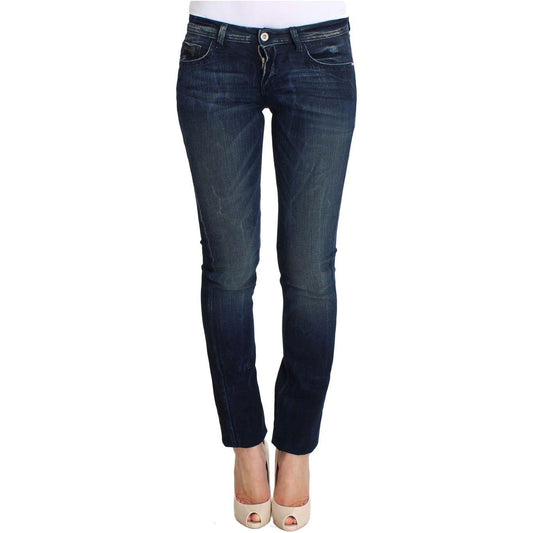 Costume National Chic Slim Fit Skinny Blue Jeans Costume National Dark Slate Gray