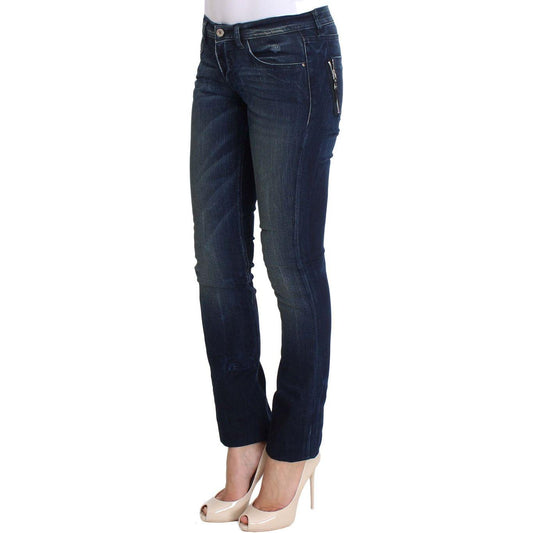 Costume National Chic Slim Fit Skinny Blue Jeans Costume National Dark Slate Gray