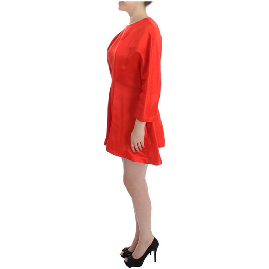 Fyodor Golan Radiant Red Linen Blend Artisan Dress Fyodor Golan Firebrick