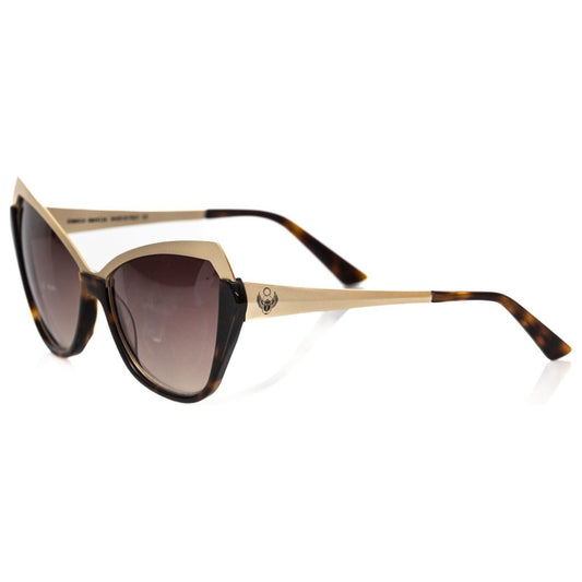 Frankie Morello Black Acetate Women's Sunglass Frankie Morello Dark Gray