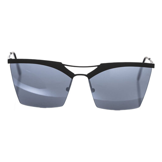 Frankie Morello Black Metallic Women's Sunglass Frankie Morello Light Slate Gray
