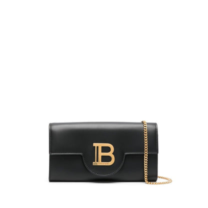 Balmain logo-plaque leather crossbody bag