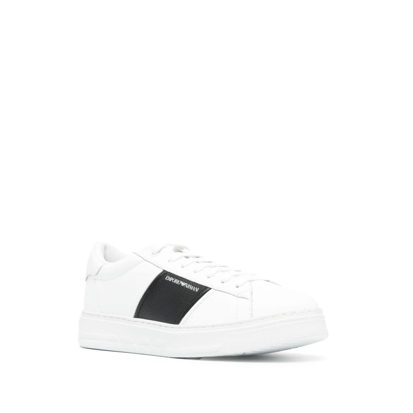 Emporio Armani Leather sneakers with logo detail