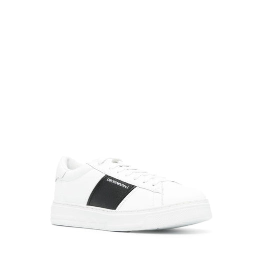 Emporio Armani Leather sneakers with logo detail