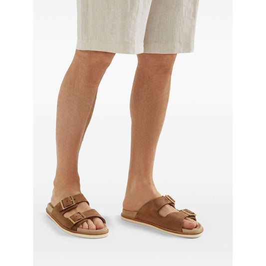 Brunello Cucinelli Sandals Brown Sandals Brunello Cucinelli White Smoke