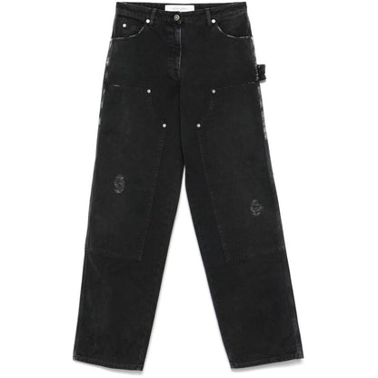 Golden Goose jeans with distressed effect and front patches Jeans
