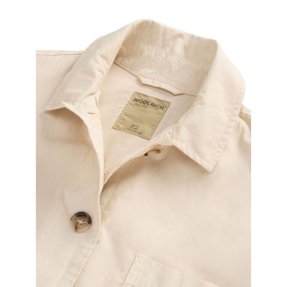 Woolrich Garment-Dyed Pure Cotton Overshirt beige Jackets