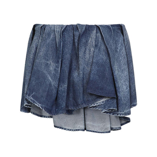 Diesel Diesel Asymmetric Mini Skirt in Blue A196870CMBP01-P25 LDin,Spring - Summer 2025,Women,Women > Clothing,Women > Clothing > Short trousers,Yes Eu
