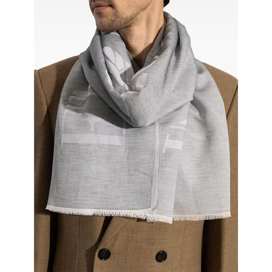 Emporio Armani Scarfs Grey Scarves Hats & Gloves Emporio Armani Gray