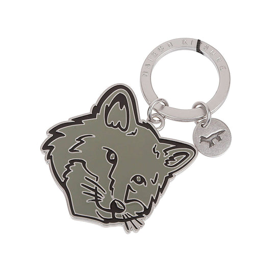 MAISON KITSUNE' Keychains Green Small Leather Goods Maison Kitsune Slate Gray