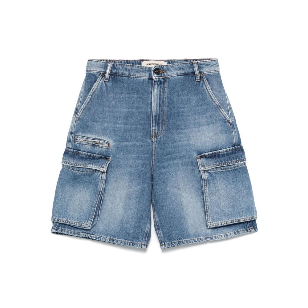 Semicouture Shorts Clear Blue