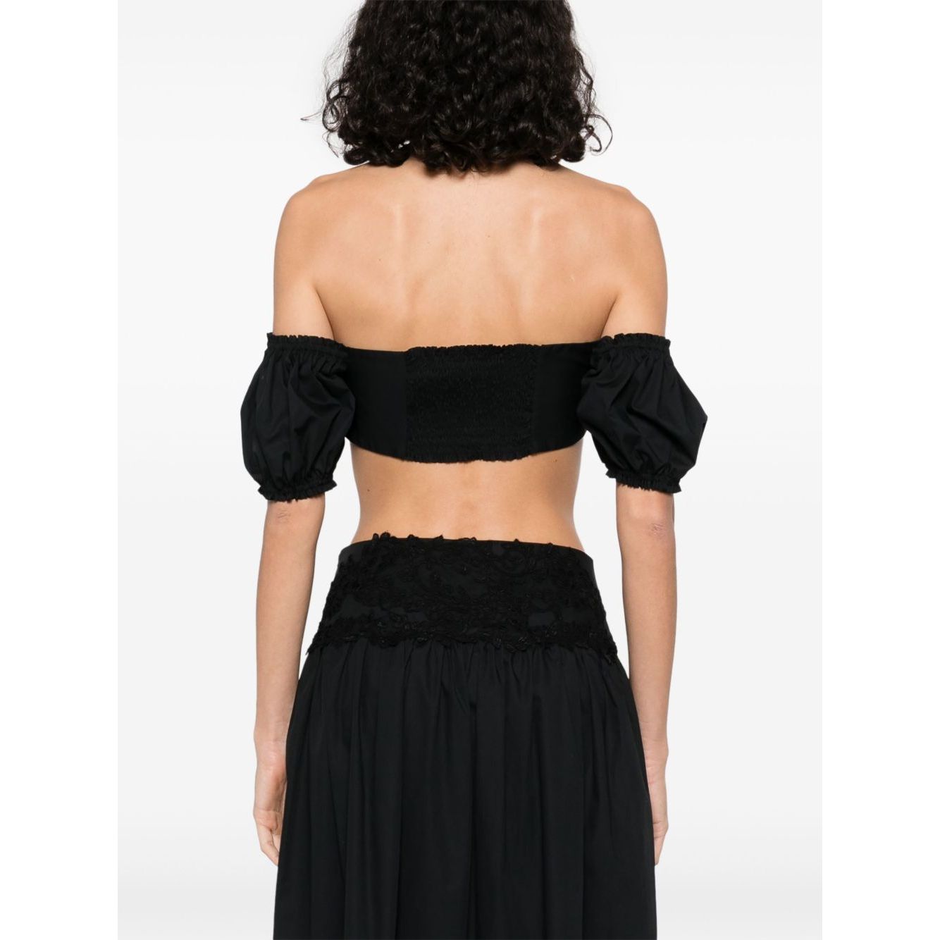 Ermanno Scervino Off-shoulder Lace detail cotton top