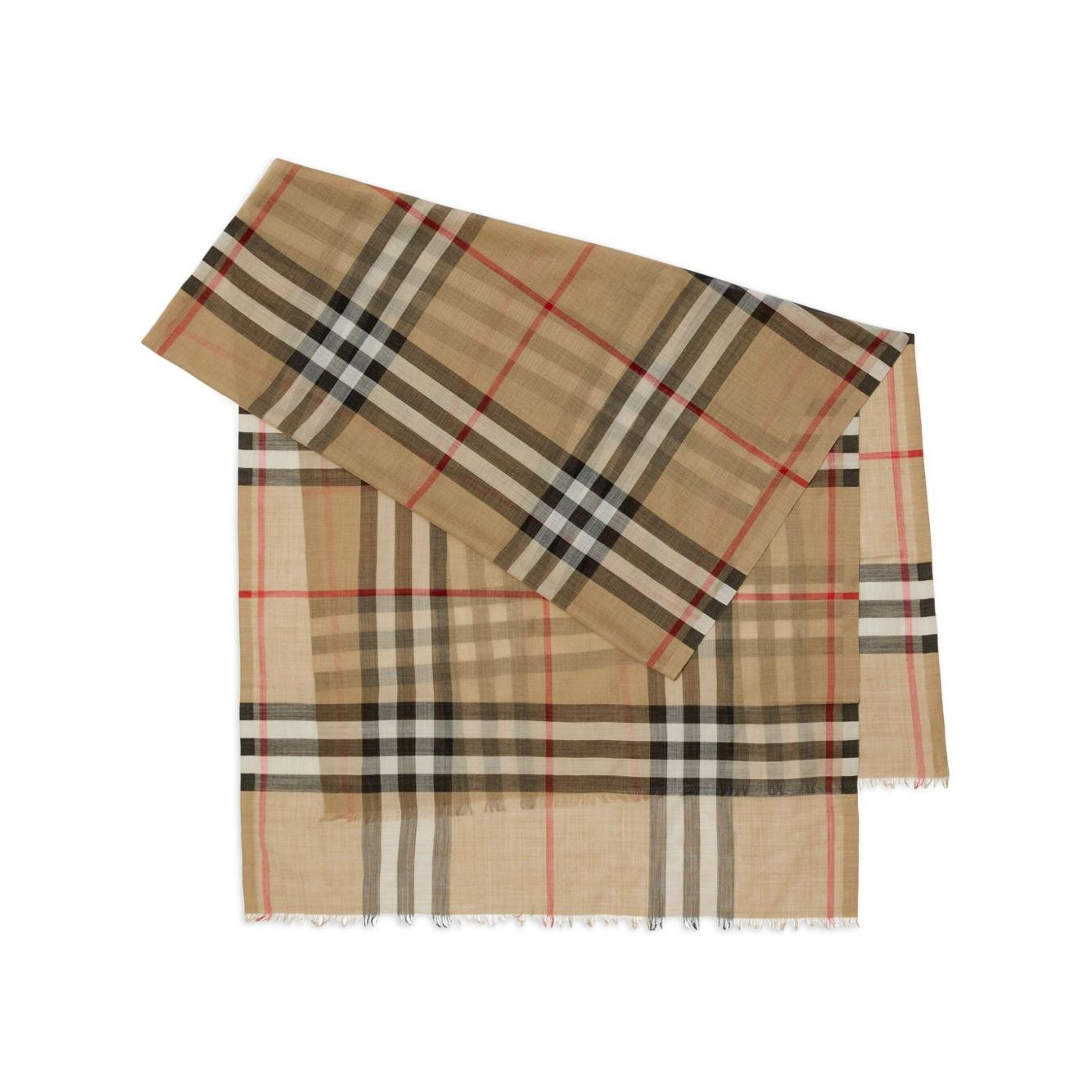 Burberry Check wool and silk scarf