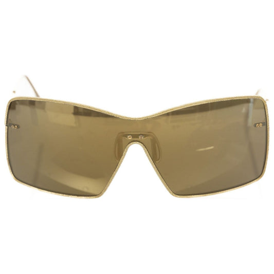 Frankie Morello Gold Metallic Sunglasses for Women Frankie Morello Dim Gray