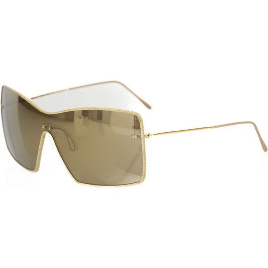 Frankie Morello Gold Metallic Sunglasses for Women Frankie Morello Rosy Brown