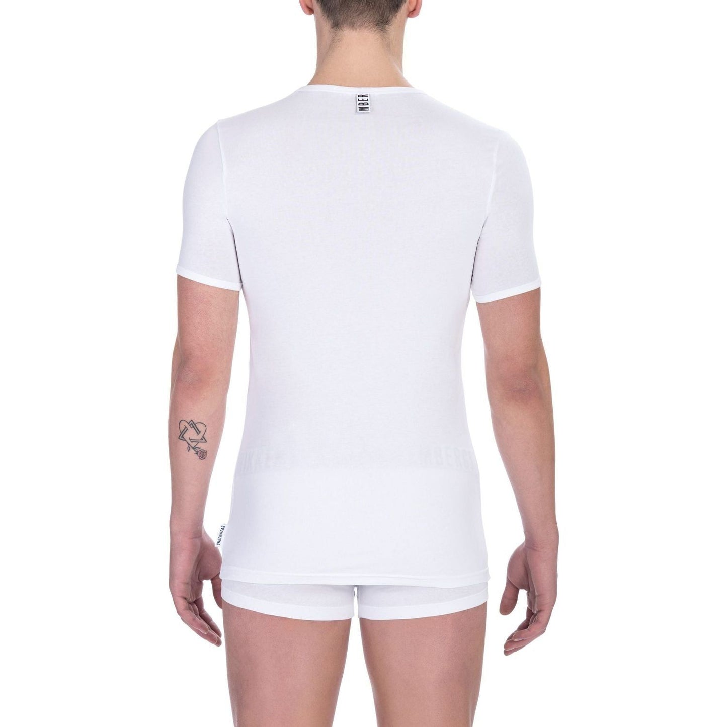 Bikkembergs White Cotton Men's T-Shirt Bikkembergs