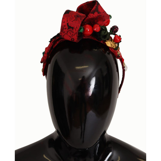 Dolce & Gabbana Cherry Sicily Embellished Red Diadem Dolce & Gabbana Snow