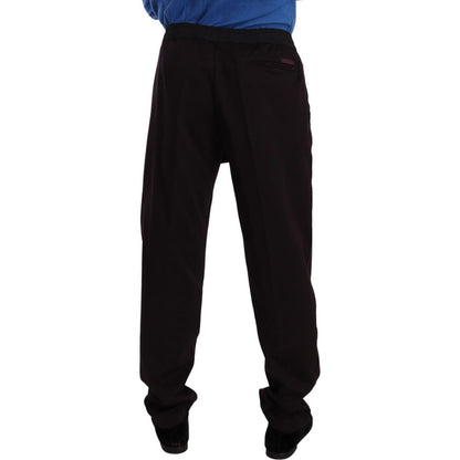 Dolce & Gabbana Bordeaux Cotton Mens Skinny Trouser Pants