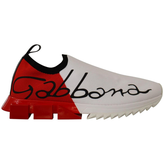 Dolce & Gabbana Elegant Sorrento Sneakers in White Dolce & Gabbana Gray