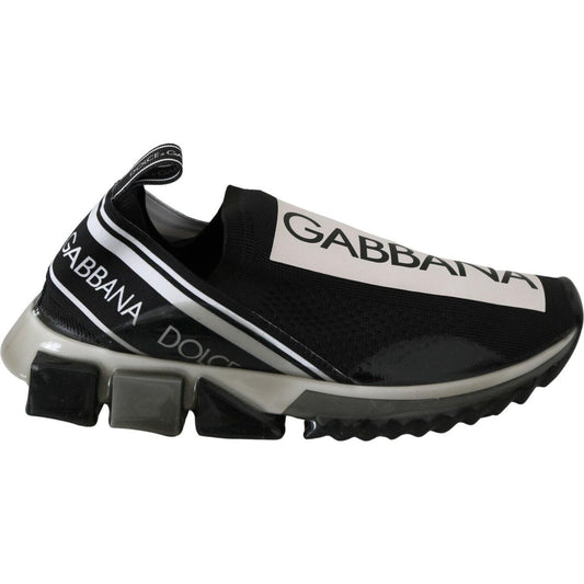Dolce & Gabbana Dapper Black Casual Sport Sneakers Dolce & Gabbana Gray