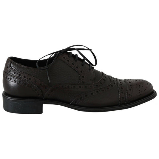 Dolce & Gabbana Elegant Wingtip Derby Dress Shoes Dolce & Gabbana Black