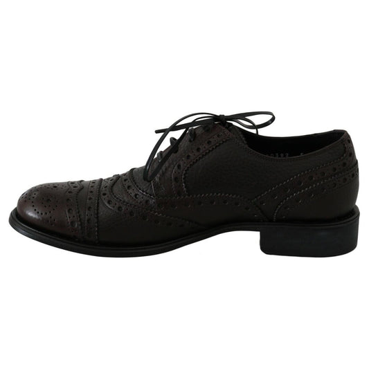 Dolce & Gabbana Elegant Wingtip Derby Dress Shoes Dolce & Gabbana Black