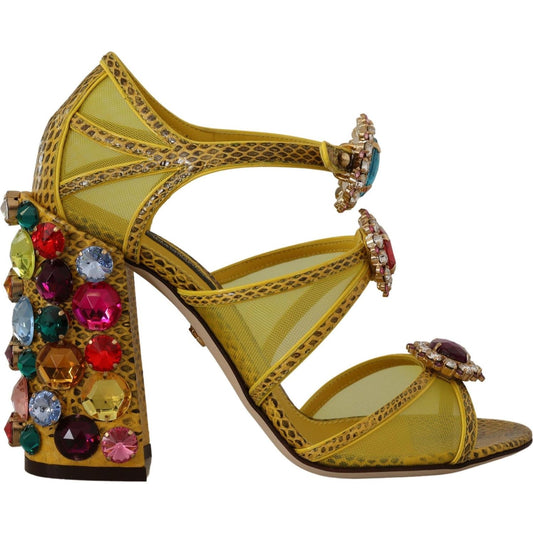 Dolce & Gabbana Dolce & Gabbana Stunning Crystal-Embellished Yellow Leather Sandals LA9809- 35 16% Leather,1728,67345645728,68% Ayers,Dolce & Gabbana,EU35/US4.5,EU36/US5.5,Material: 16% PA,New with tags,Sandals - Women - Shoes,Shoes,Women,Women - Shoes,Ye