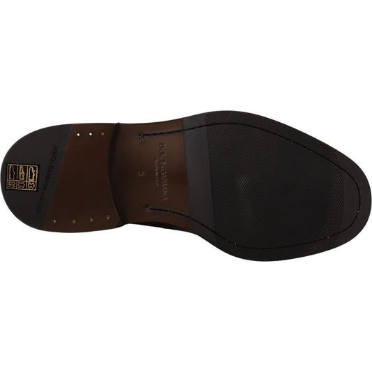 Dolce & Gabbana Elegant Black Derby Dress Shoes Dolce & Gabbana Black