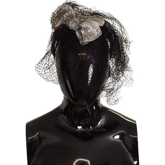 Dolce & Gabbana Glamorous Black Sequined Designer Diadem Dolce & Gabbana Black