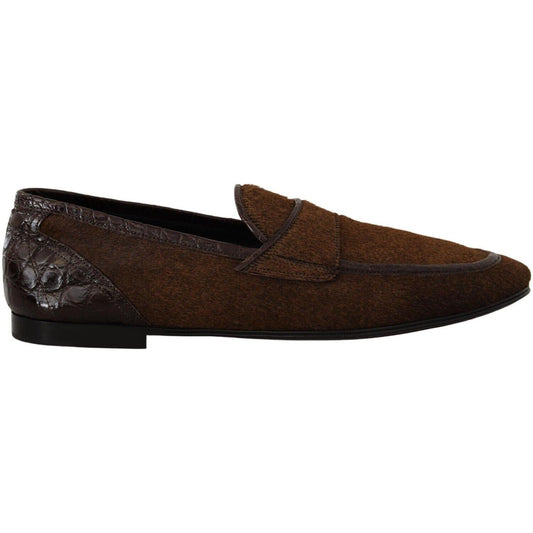 Dolce & Gabbana Exquisite Exotic Leather Loafers Dolce & Gabbana Black