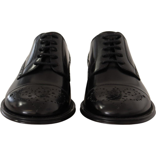 Dolce & Gabbana Elegant Wingtip Oxford Formal Shoes Dolce & Gabbana Black