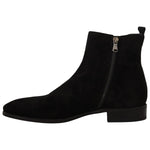 Dolce & Gabbana Elegant Suede Leather Chelsea Boots Dolce & Gabbana Black