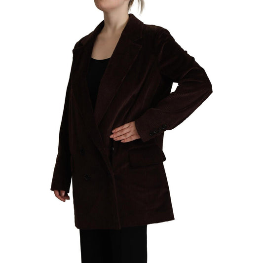 Dolce & Gabbana Elegant Burgundy Double-Breasted Trench Coat Dolce & Gabbana Black
