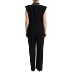 Dolce & Gabbana Elegant Sleeveless Wool Blend Jumpsuit Dolce & Gabbana Black