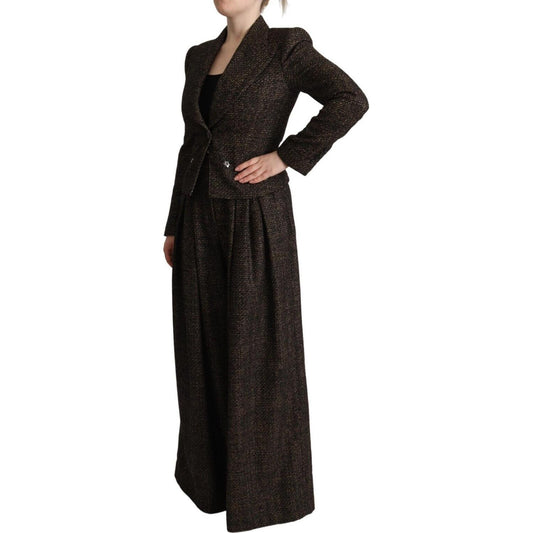 Dolce & Gabbana Chic Wool Blend Suit Set Dolce & Gabbana Black