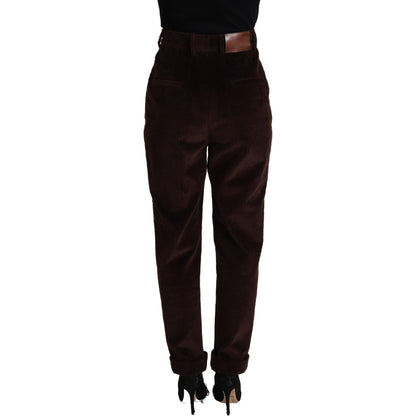 Dolce & Gabbana Bordeaux Corduroy Cotton Trouser Tapered Pants